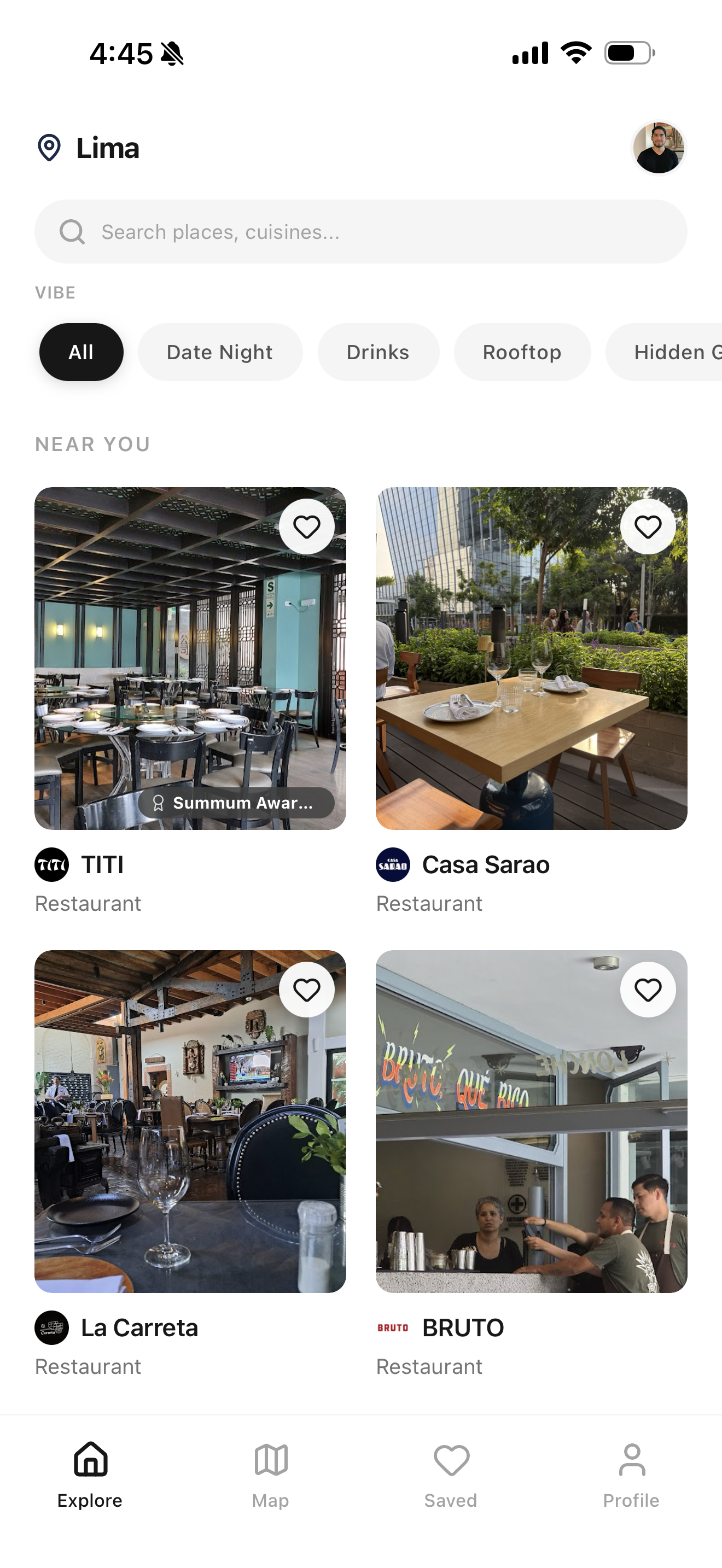 Explore restaurants from your friends